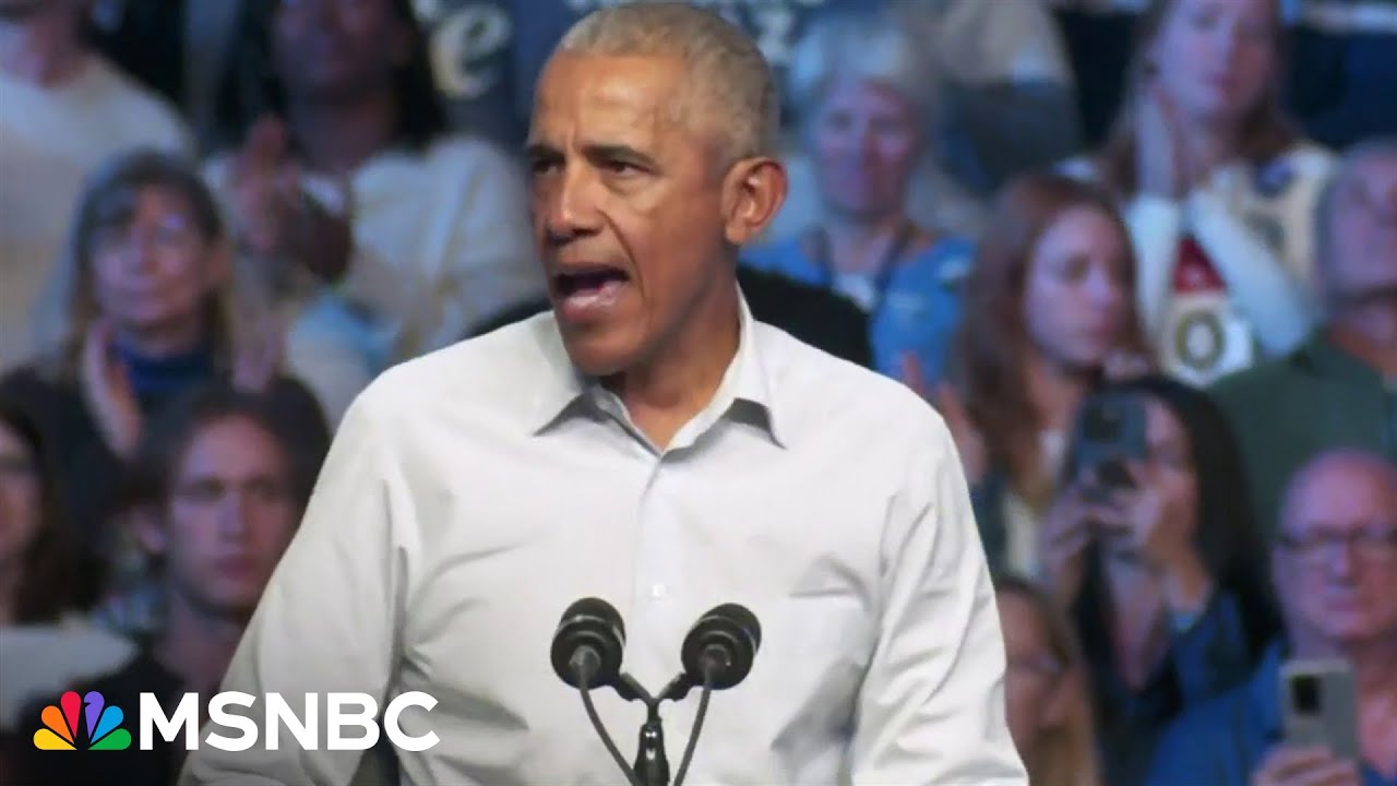 Obama mocks Trump for the ‘fake macho thing’ on the campaign trail