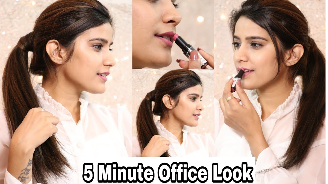 5 Minute Office Makeup + Hairstyle You must Try | *WINTER* Step By Step Office Makeup | Super Tips