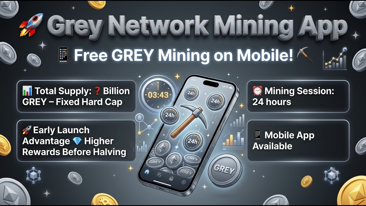 Grey Network Mining App Live | Earn Free Grey Tokens Daily #GreyNetwork #GreyMining