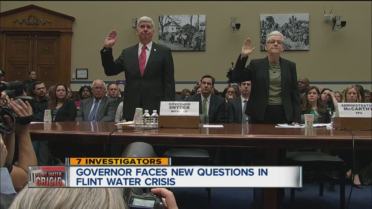 Governor Snyder facing news questions over Flint water crisis
