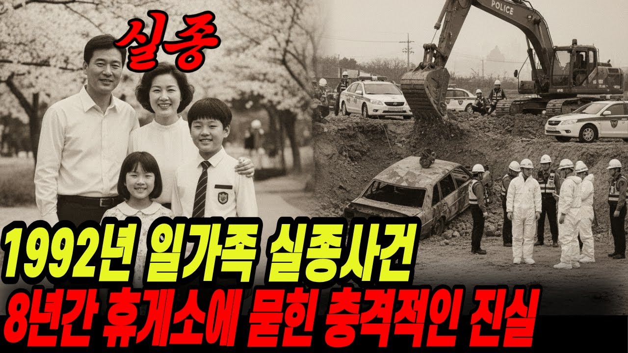 1992년 시흥 휴게소 4인 가족 실종 사건… 벚꽃 놀이 떠난 가족의 8년 뒤 발견된 충격적인 증거