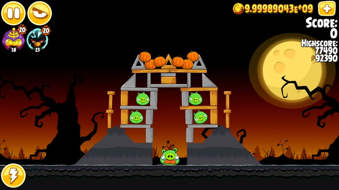 Angry Birds Seasons Mighty Eagle  Trick Or Treat