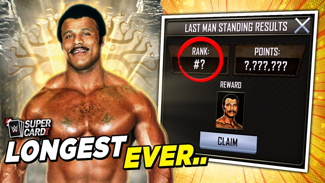 The LONGEST Last Man Standing EVER.. Where Did I Rank? | WWE SuperCard Season 8