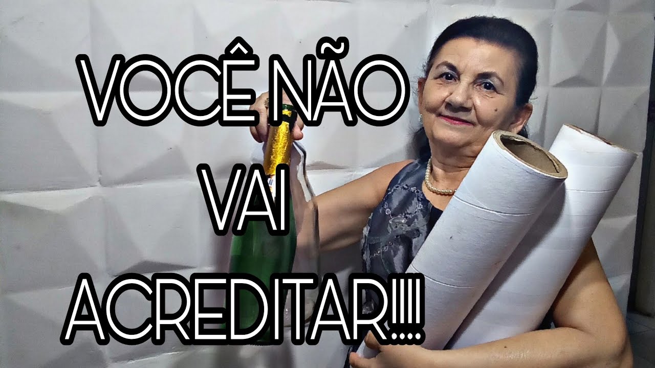 O QUE FIZ COM TUBO DE PAPELÃO +GARRAFA DE VIDRO/DO LIXO AO LUXO/ BY Socorro Rodrigues #reciclagem