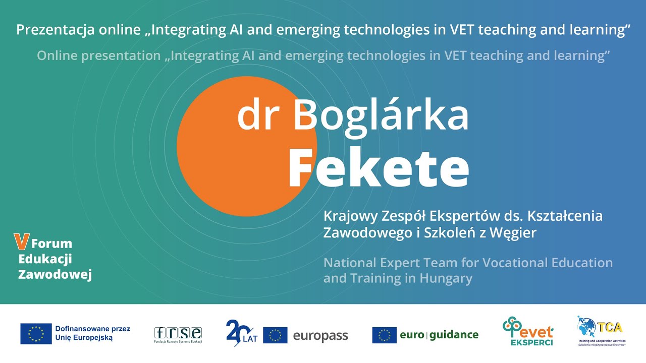 V Forum of Vocational Education Europass and Euroguidance | Online presentation | 5 December 2025