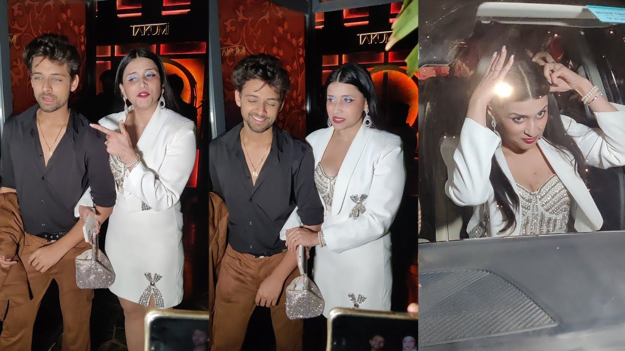 Samarth jurel With Mannara Chopra Together 😍❤️ Leaving From Bigg Boss 17 party in Mumbai
