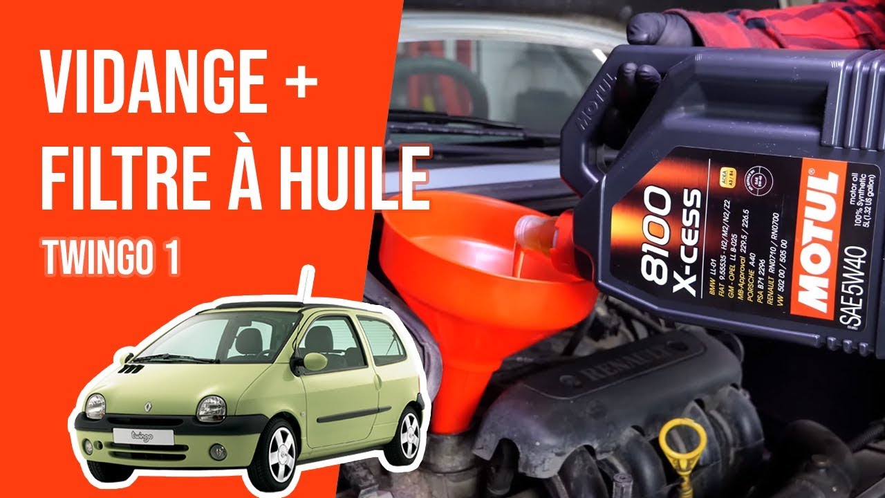 Vidange et changement du filtre à huile TWINGO 1 1.2 8V 🛢