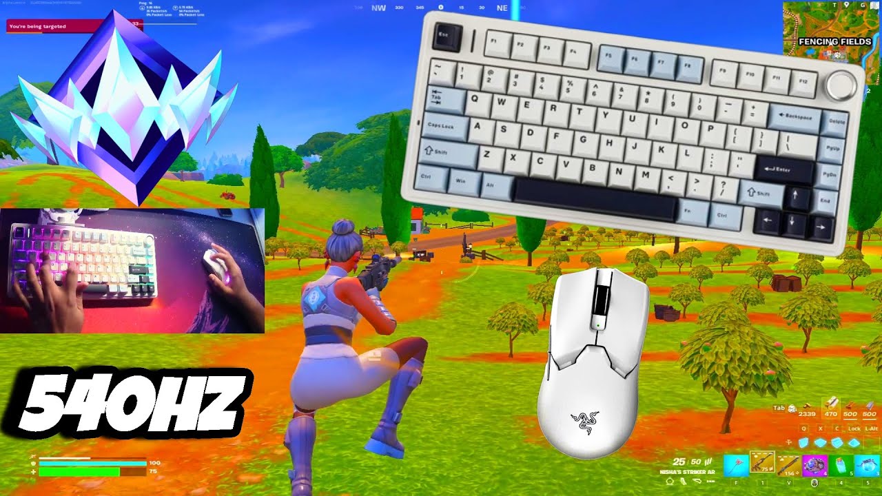 Aula F75 ASMR🤩 Unreal Ranked 💰 Satisfying Keyboard Fortnite 540 FPS Smooth 4K