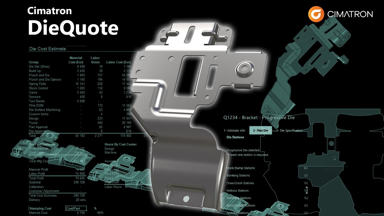 Cimatron DieQuote | Estimate your Die cost in a few minutes