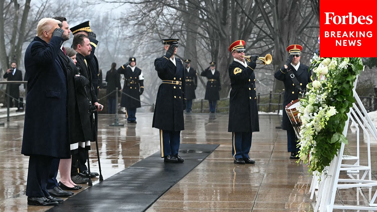 BREAKING: President-Elect Trump Lays Wreath At Tomb Of The Unknown Soldier At Arlington Cemetery