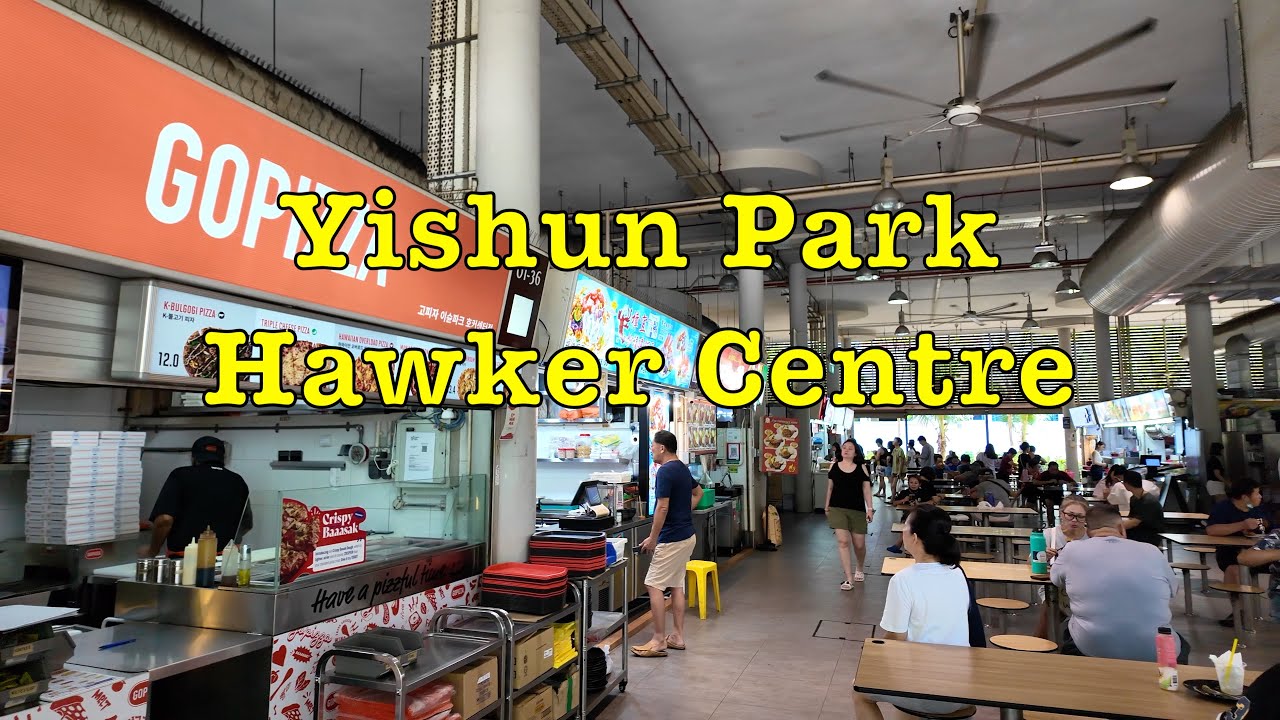 Yishun Park Hawker Centre Walkthrough #singapore #town #hawkerfood #foodcentre #lunch #walkingtour