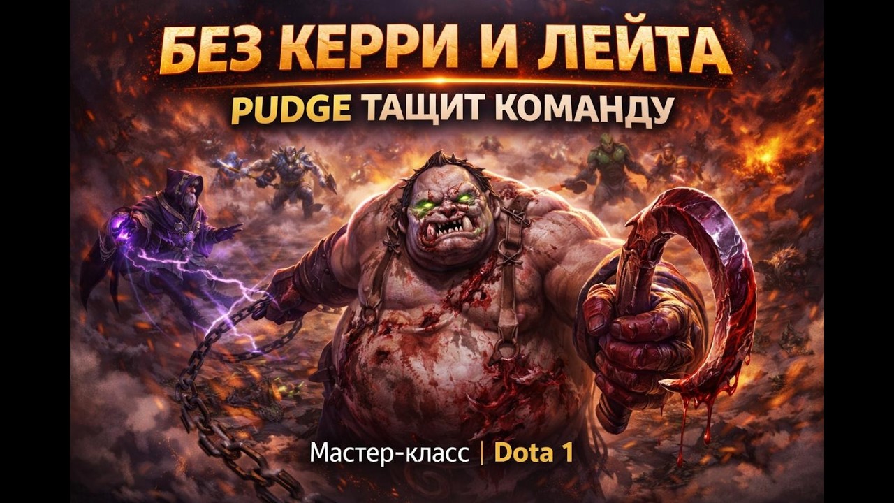 Pudge &mdash; Выигрываем без керри и лейта! | Мастер-класс | Dota 1