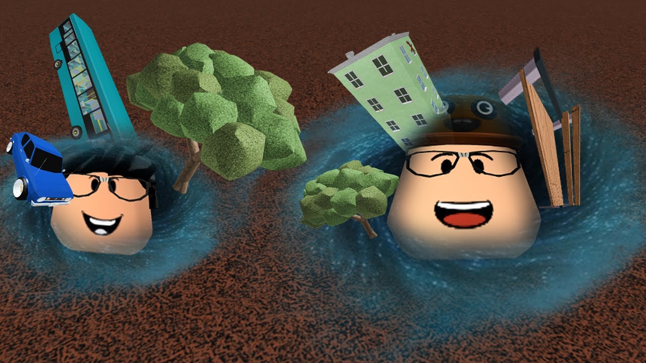 VIRAMOS BURACOS NEGROS E ENGOLIMOS TODA A CIDADE! (Roblox - Hole Simulator)
