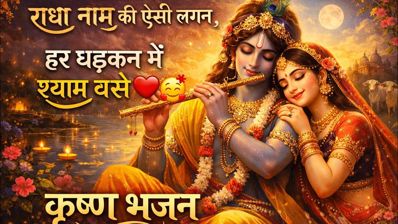 💖राधा रानी की ऐसी लगन, हर धड़कन में श्याम बसे 🤗। राधा कृष्ण भजन 🎶#krishna #radhakrishna #viral #song