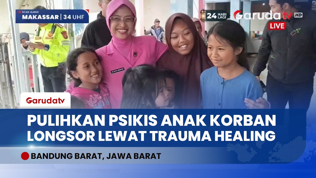 Anak-Anak Korban Longsor Cisarua Diberikan Trauma Healing