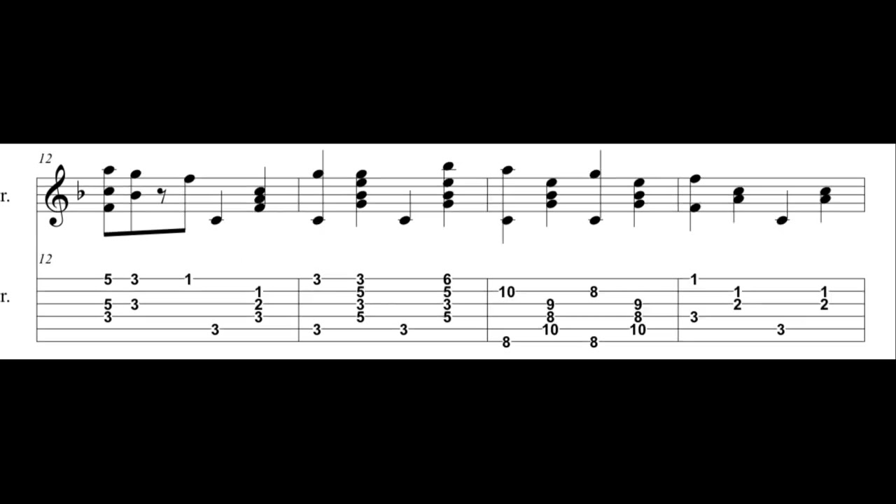 Down by the Riverside Stride Guitar Arrangement