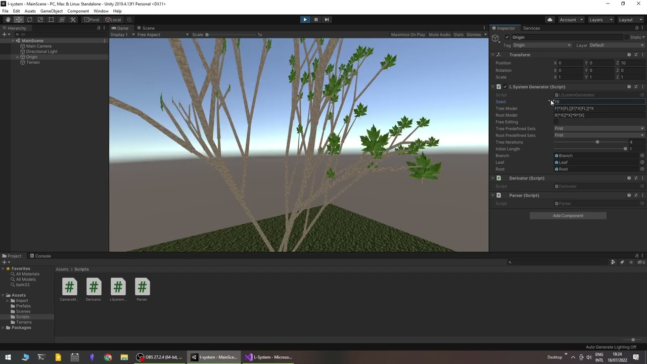 L-System - Artificial Intelligence for Videogames, M.Sc. in C.S. @UniMi