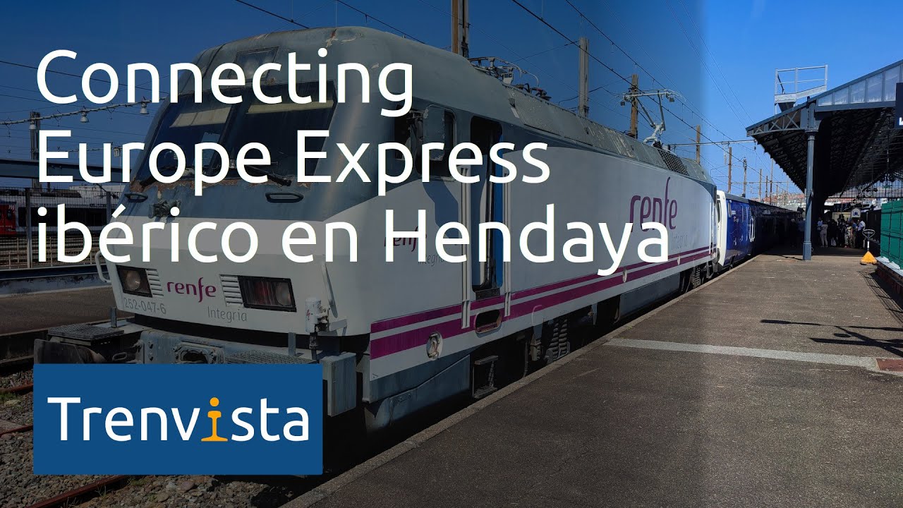Talgo IV saliendo de Hendaya con el Connecting Europe Express en su último viaje
