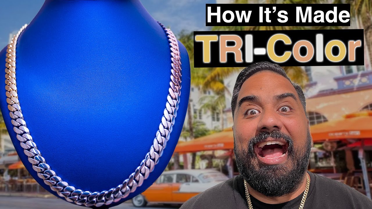 From Raw Materials to Masterpiece: Watch the Creation of a Handmade 3 Tone Cuban Link Chain in Miami