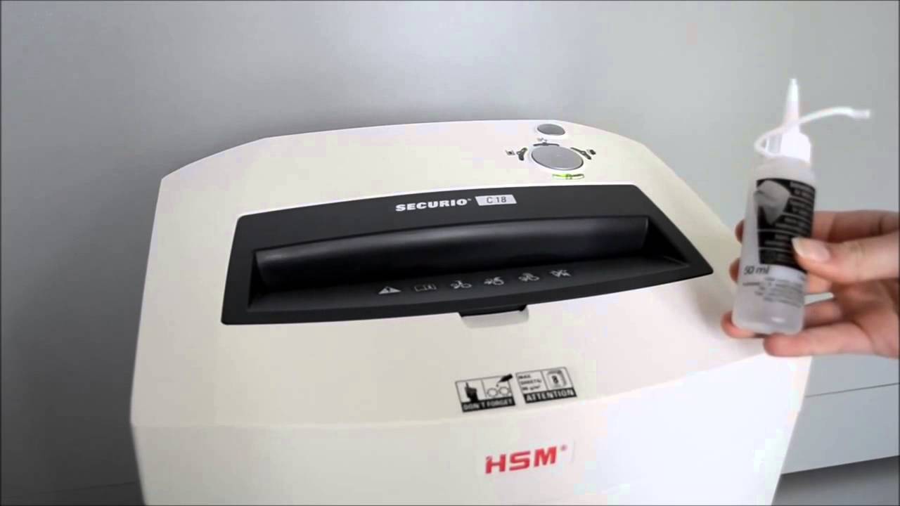 HSM How to oil document shredders SECURIO