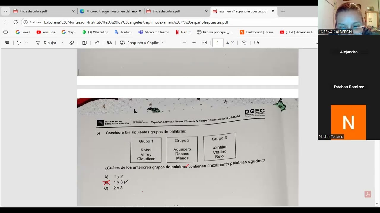 II parte clase tilde diacritica septimo