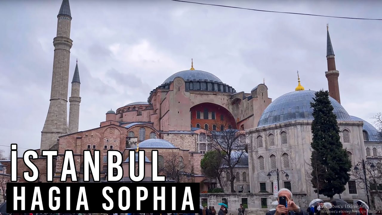 Hagia Sophia mosque Sultan Ahmet walking tour 23 December 2021 | 4k UHD 60fps