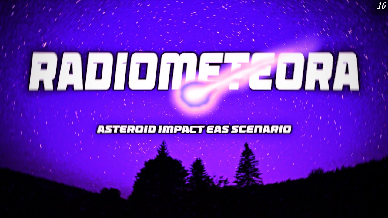 RADIOMETEORA - Asteroid Impact EAS Scenario