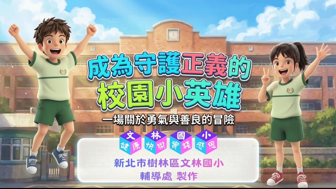 成為守護正義的校園小英雄(新北市樹林區文林國小輔導處宣導影片)