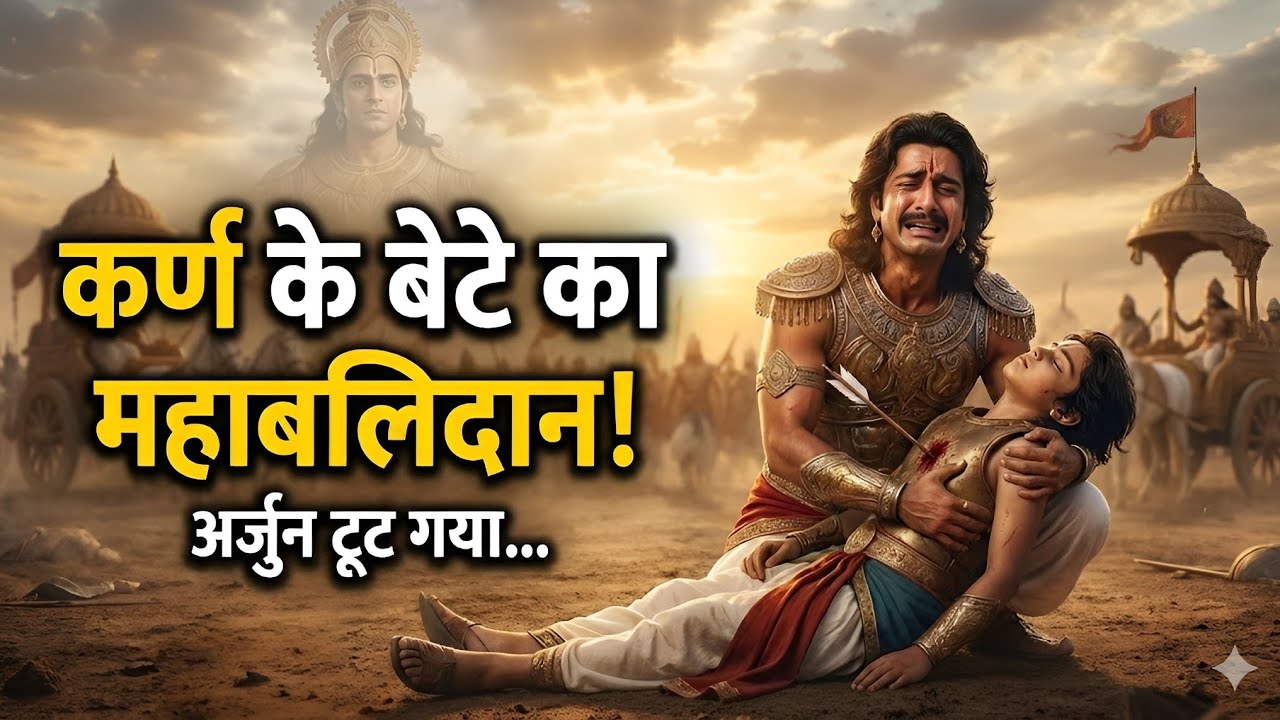 जब अर्जुन को बचाने के लिए मरा कर्ण का बेटा | इतिहास का सबसे बड़ा कर्ज़ जो वृषकेतु ने चुकाया 