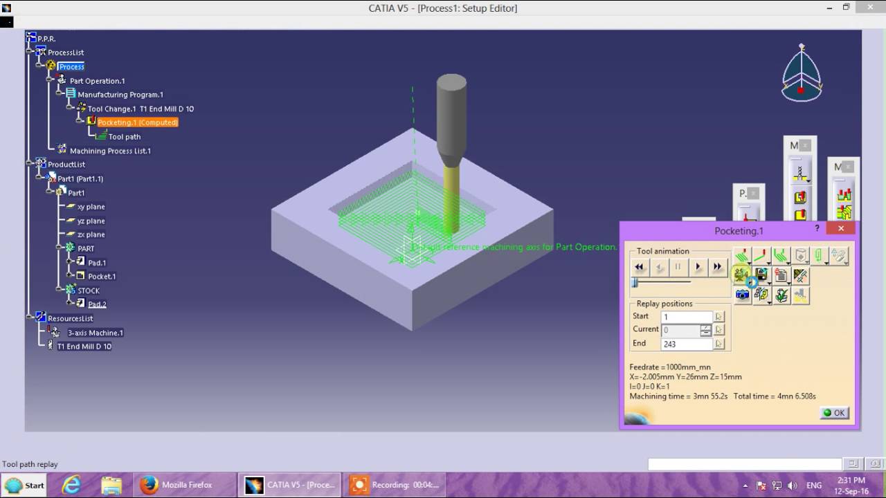 CATIA NC MANUFACTURING POCKETING