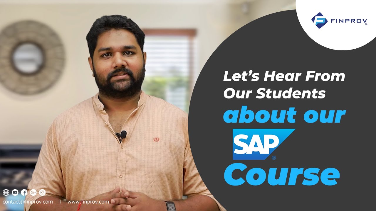 SAP FICO | Student Testimonial | SAP course Kerala - FINPROV Learning