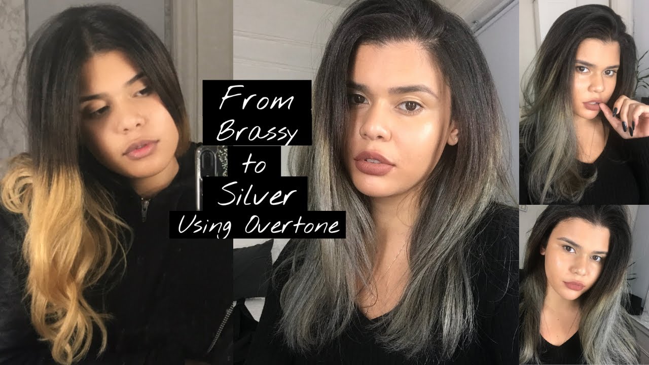 How To Get Silver Hair Using Overtone | Correcting Brassiness