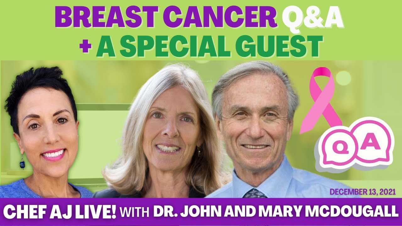 Breast Cancer Q&A + A Special Guest | Chef AJ LIVE! with Dr. John & Mary McDougall