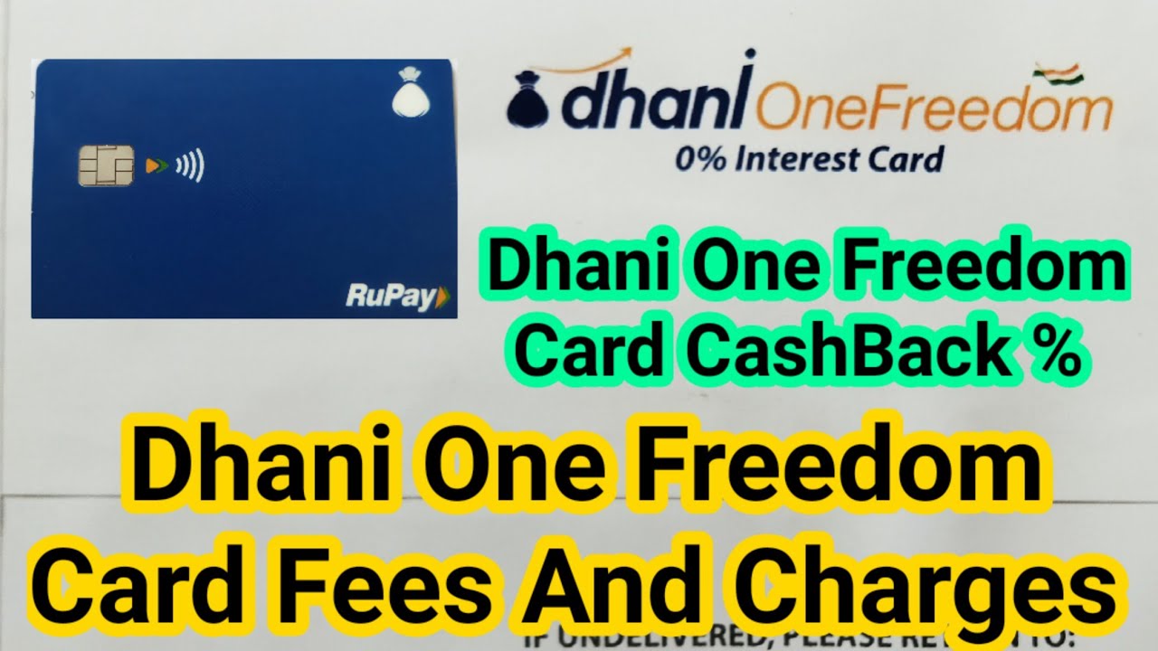 Dhani One Freedom Card Fees And Charges | Dhani One Freedom Card CashBack %