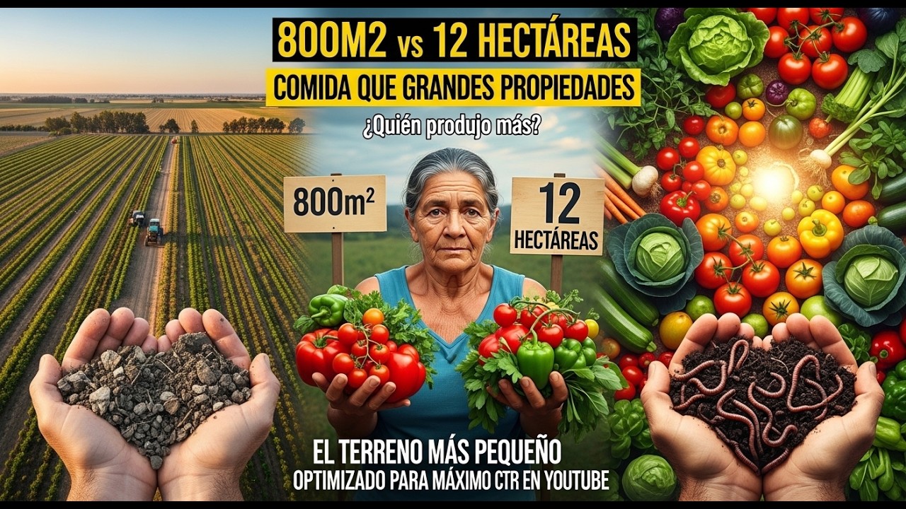 Solo 800m² generaron más comida que grandes propiedades