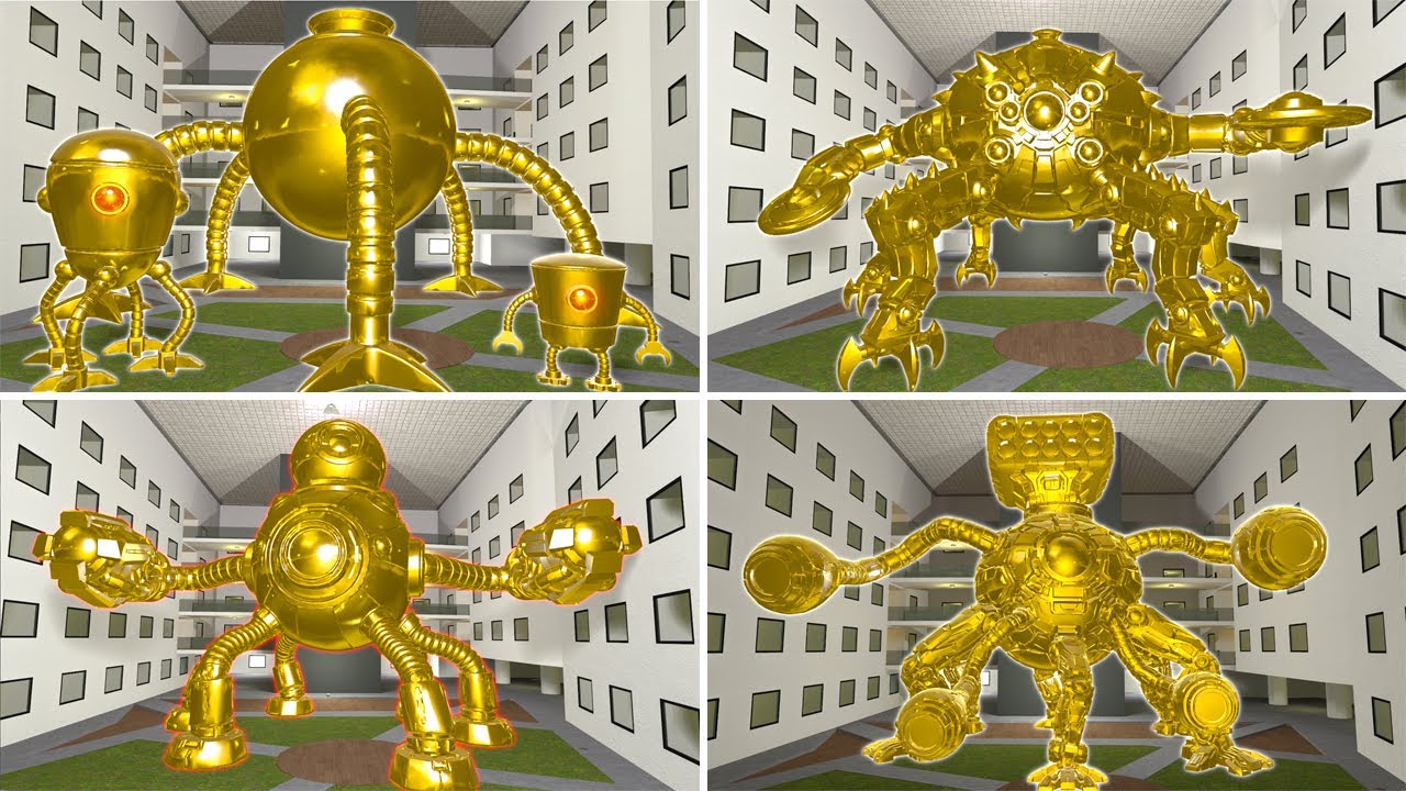 Exploring the Golden Omnidroid Collection in the Liminal Hotel | Garry's Mod