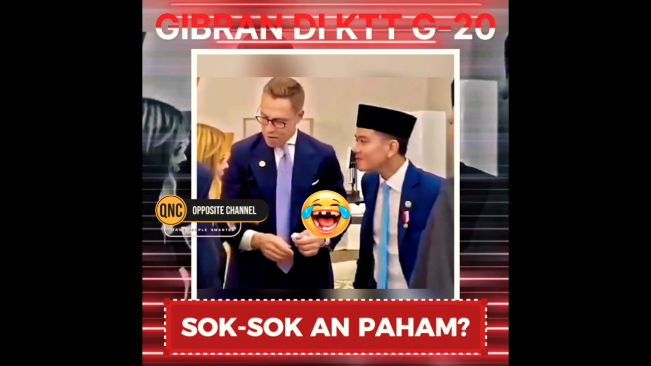 💥 WAPRES GIBRAN SOK-SOKAN PAHAM OBROLAN MAS BULE DI KTT G-20 AFSEL 😝❓📌