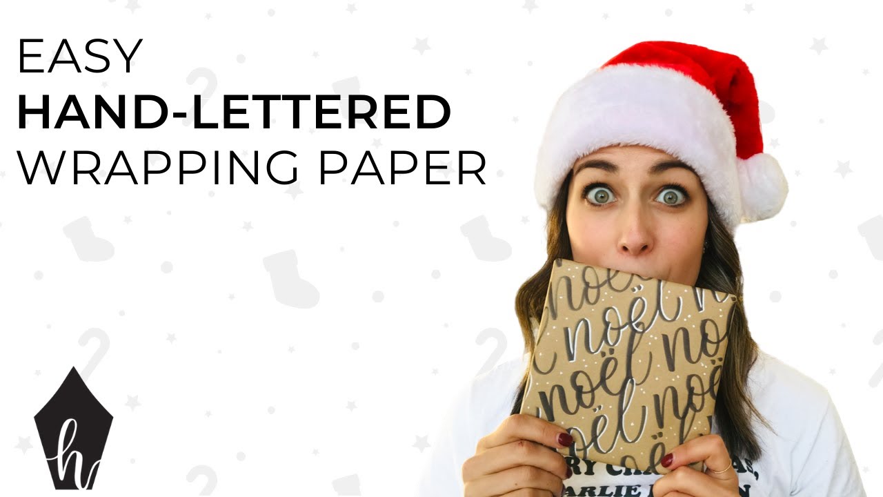 Easy Hand-Lettered Wrapping Paper