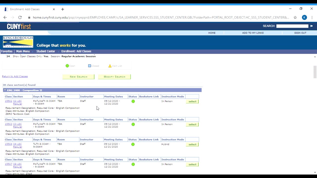 How to register using CUNYfirst for KBCC students