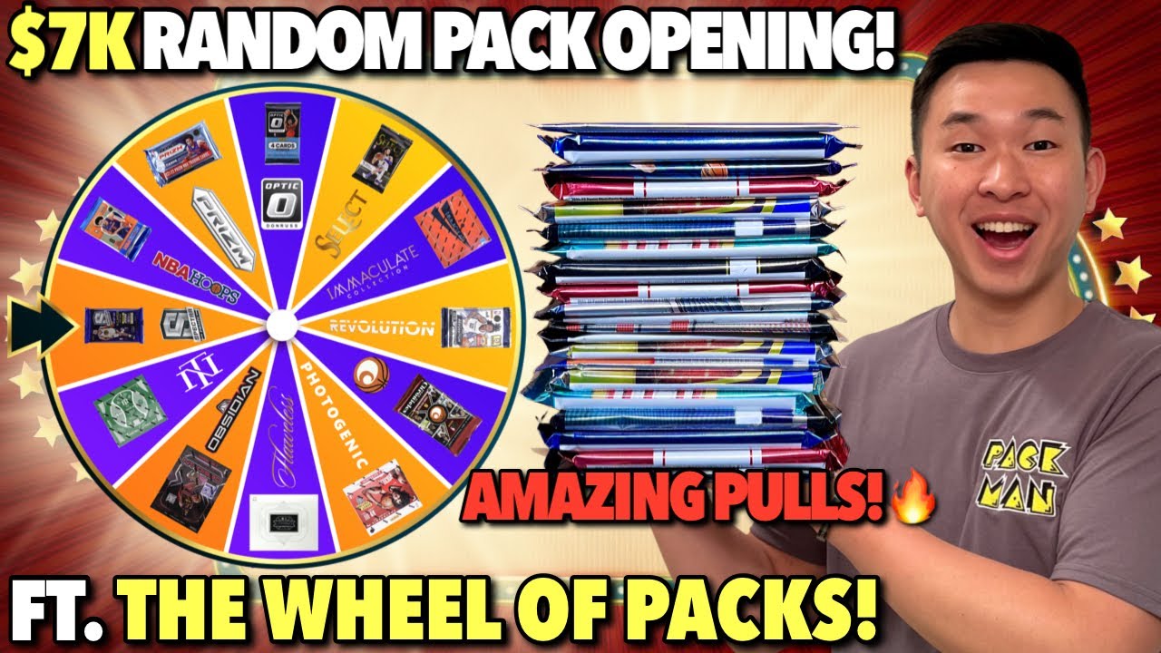 $7,000 RANDOM HOBBY PACK OPENING FT. THE WHEEL OF PACKS (SUPER JUICY 🔥🥵)
