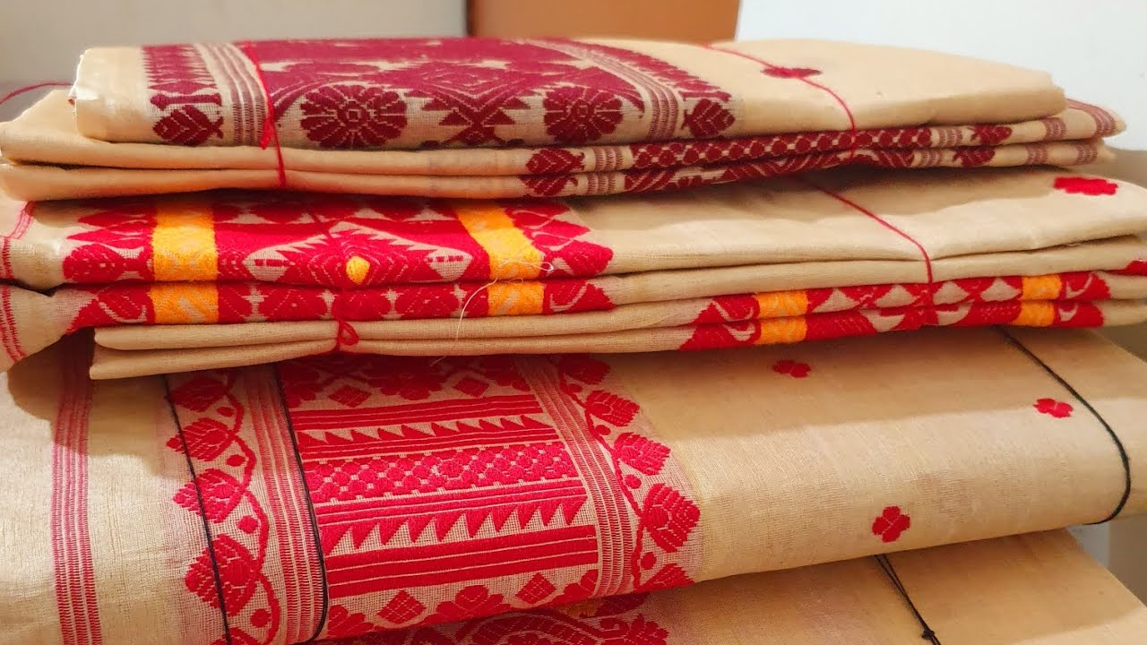 নতুন Design ৰ Toss মেখেলা চাদৰ | handmade assamese toss mekhela sador , chador mekhela 