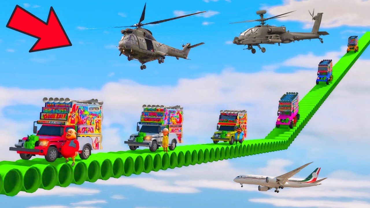 दुनिया का सबसे ऊंचा ? 😱😳😲 IMPOSSIBLE SUPER MEGA RAMP CHALLENGE 😵 GTA 5 !! 11 DJ INDIAN DJ STORY