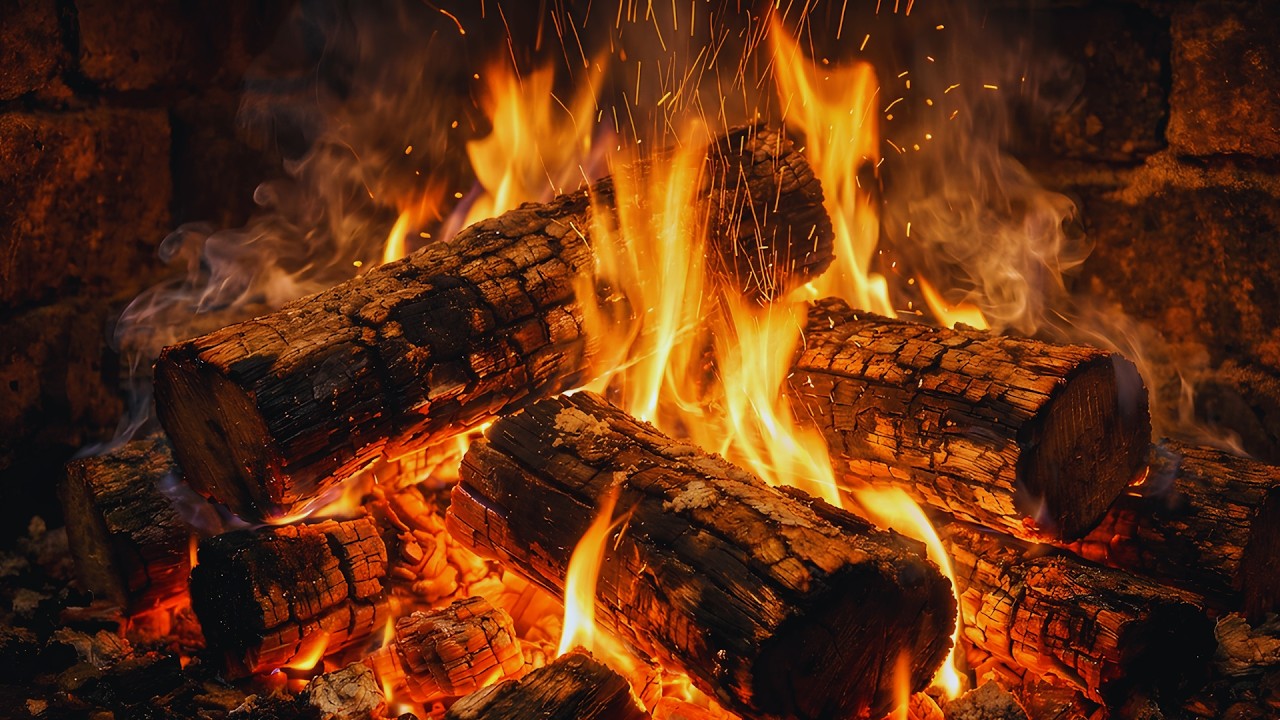 🔥 Cozy & Warm Fireplace Ambience ⏐ Crackling Fire Sounds ⏐ Calm & Soothing