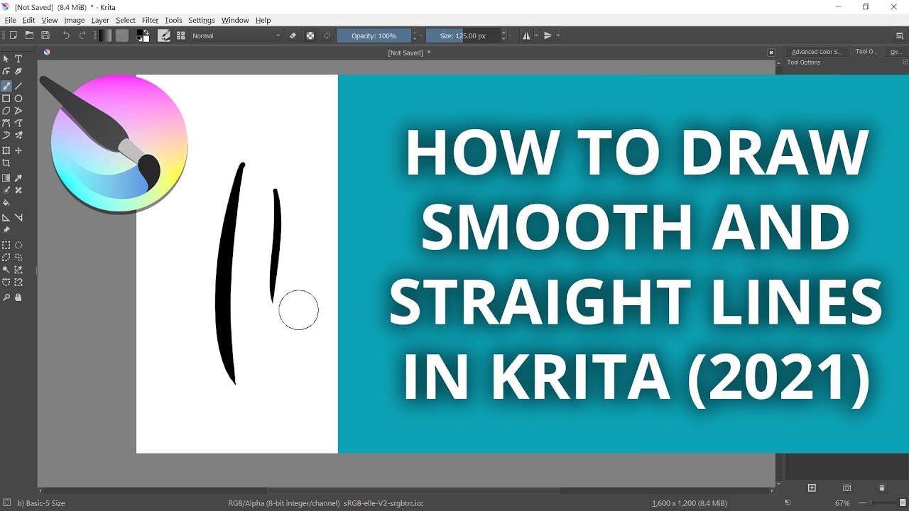 How to Draw Smooth Straight Lines in Krita 2021