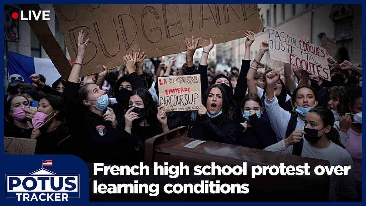 LIVE | French High School Students Protest Over Funding and Conditions | AA114