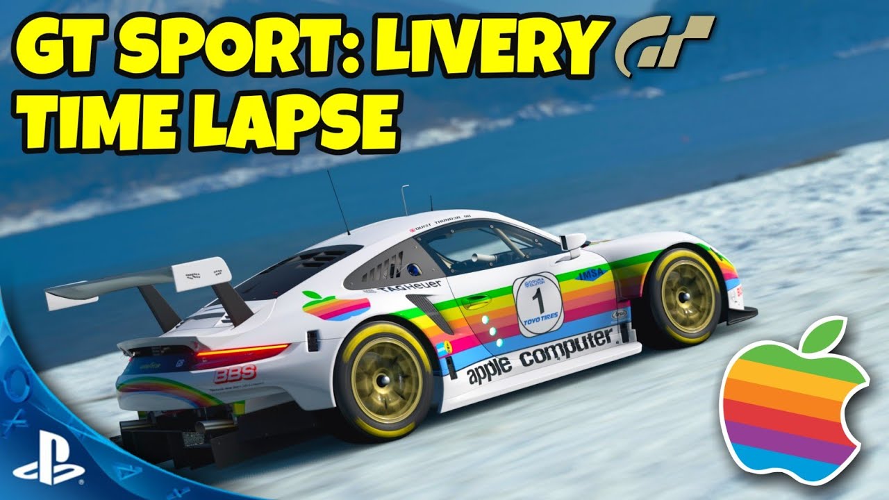 GT SPORT: Apple Computer Livery Time Lapse - Porsche 911 RSR