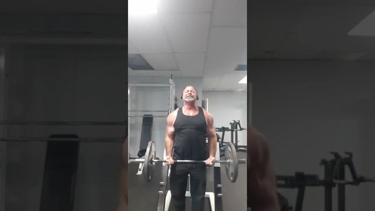 Curling  the 45 pound plates