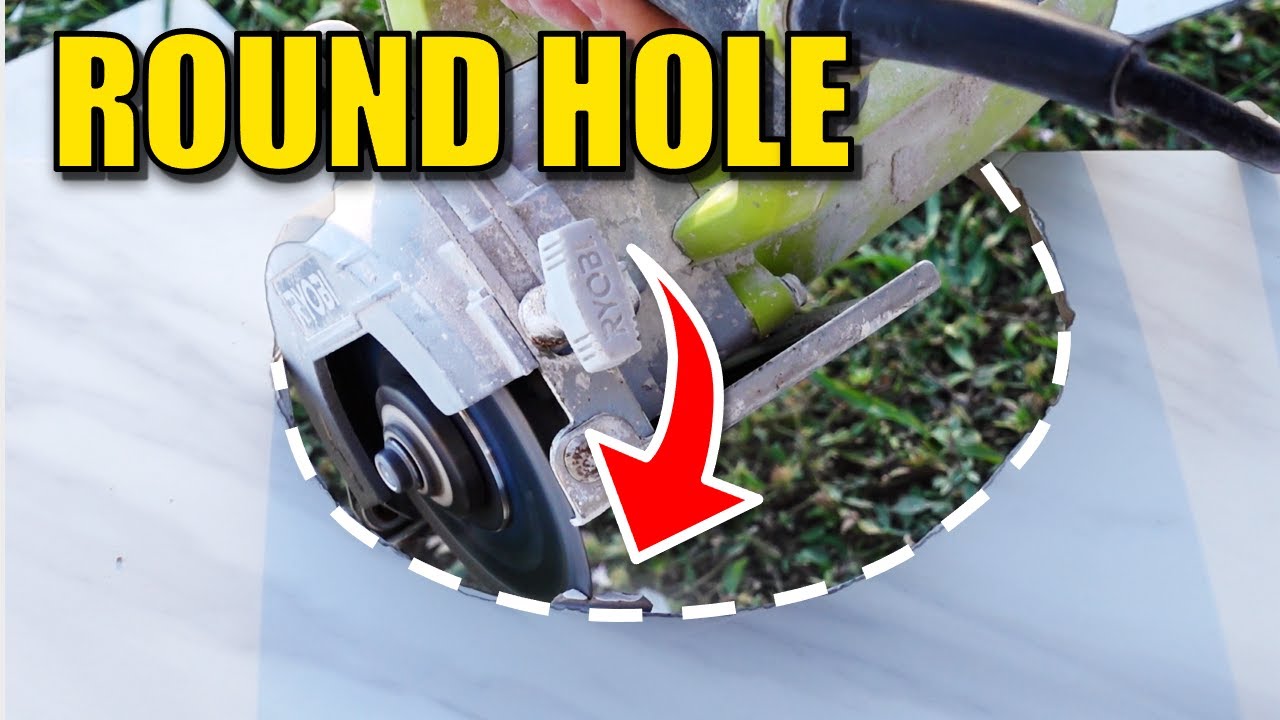 how to cut a toilet hole in tile | perfect toilet hole