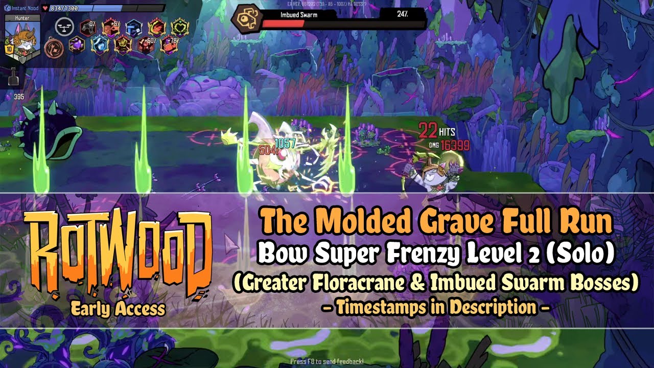 Rotwood Early Access - The Molded Grave [Bow Super Frenzy 2] Solo Run (Imbued Swarm Boss)