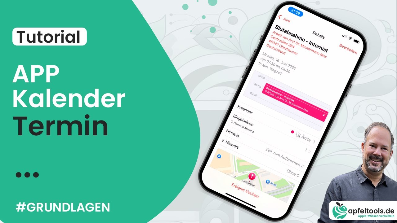 Apple App Kalender - Neuer Termin